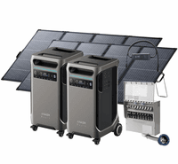 2x Anker SOLIX F3800 12 kW Double Power Hub Home Backup Kit with 2x 400W Bifacial Solar Panels
