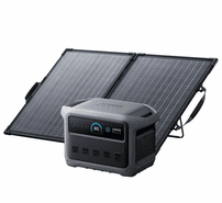 Anker SOLIX C1000 Gen 2 Portable Power Station with Anker SOLIX PS100 Bifacial Portable Solar Panel