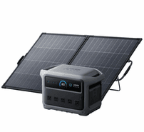 Anker SOLIX C1000 Gen2 Portable Solar Generator with PS200 Bifacial Portable Solar Panel