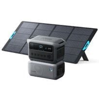 Anker SOLIX C2000 Gen 2 Portable Power Station with Expansion Battery and 400W Foldable Solar Panel - 4096 Watt Hours