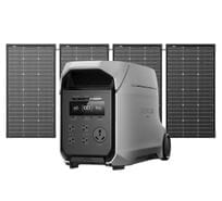 EcoFlow Delta 3 Ultra Plus Portable Powerstation with 500W Bifacial Modular Solar Panel 