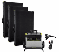 Goal Zero Yeti 3000X Lithium Lightweight Solar Generator Maximum Intake Kit with (3) Boulder 200 Watt Panels