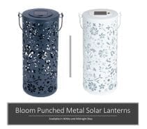 Bloom Punched Metal Solar Lanterns