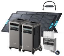 2x Anker SOLIX F3800 12 kW Double Power Hub Home Backup Kit with 2x 400W Foldable Solar Panels