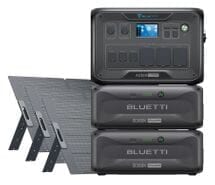 Bluetti AC500+2xB300K Solar Generator Kit with 3x350W Solar Panels - 5,529 Watt Hours