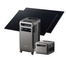 Anker SOLIX F3800 Solar Generator with Expansion Battery and 2x 440W Rigid Solar Panels - 7680 Watt Hours