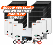 Rich Solar 30kWh Off-Grid Cabin Lithium Solar Generator Kit - With 6000 Watts of Solar