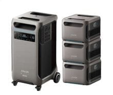 Anker SOLIX F3800 Plus Portable Power Station with 3 Expansion Batteries (15360Wh)