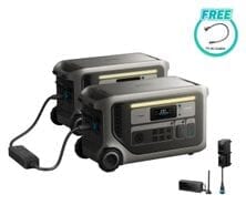 2x Anker SOLIX F3000 Portable Power Station and Power Saver Kit - 6144 Watt Hours - Includes FREE TT-30 Cable