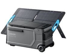 Anker Solix EverFrost 2 Powered Cooler 58L with PS100 Portable Solar Panel