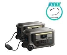 Anker SOLIX F3000 Dual Power Station Kit - 6144Wh Total Capacity - Includes Double Voltage Hub - Includes FREE TT-30 Cable