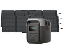 EcoFlow Delta 3 1500 Solar Generator Kit - Featuring the EcoFlow 2-Pack 110 Watt Solar Panel 