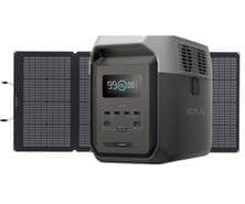 EcoFlow Delta 3 1500 Solar Generator Kit - Featuring the Ecoflow 220 Watt Bifacial Solar Panel