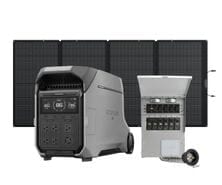 EcoFlow Delta Pro 3 Solar Generator Kit with 400W Portable Solar Panel and Home Manual Transfer Switch - 306A