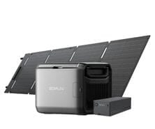 EcoFlow Glacier Classic Portable Fridge Freezer (45L) with Plug-in Battery and 60W Portable Solar Panel