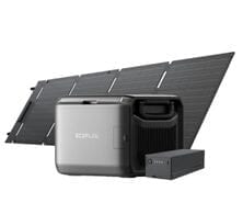 EcoFlow Glacier Classic Portable Fridge Freezer (55L) with Plug-in Battery and 60W Portable Solar Panel