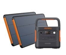 Jackery Explorer 2000 v2 Portable Power Station with 2x SolarSaga 100 Prime Solar Panel