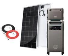 Anker SOLIX F3800 Plus Solar Generator with Expansion Battery - 7680 Watt Hours - With 2x 200W Rich Solar Panels