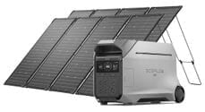 EcoFlow Delta Pro 3 Portable Solar Generator - With 2 Sets of 4x 125W Bifacial Solar Panel - 1000W