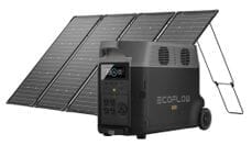 EcoFlow Delta Pro Portable Solar Generator Kit - With 125W Bifacial Solar Panel - 500W - 4 Piece Kit