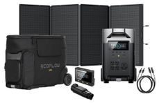 Ecoflow Delta Pro with 400W Solar Panel with Free Pro Bag, Remote Control, EV X-Stream Adapter and MC4 Extension Cable