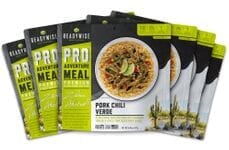 ReadyWise 6 Count Traditional Pork Chili Verde - Signature Edition Pro Adventure Meal with Zelzin Aketzalli