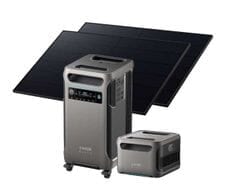 Anker SOLIX F3800 Solar Generator with Expansion Battery and 2x 410W Rigid Solar Panels - 7680 Watt Hours