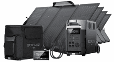 EcoFlow Delta Pro Portable 880W Solar Generator Bundle - With Free Bag, Remote and MC4 Extension Cable