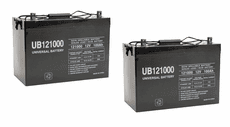 Set of 2 - 100 Ah Sealed Lead Acid Battery 12 Volts - (Total 200 Ah) - For Solar Applications