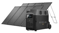 EcoFlow Delta Pro Portable Solar Generator Kit - With 2 Sets of 4x 125W Bifacial Solar Panel - 1000W