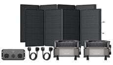 Ecoflow 2x Delta Pro Ultra Powerstations and 50 Amp Hub Kit - 14.4kW AC Output - Featuring 2x 400W Foldable Solar Panels