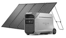 EcoFlow Delta Pro 3 Portable Solar Generator - With EcoFlow 125W Bifacial Modular Solar Panel - 500W - 4 Piece Kit