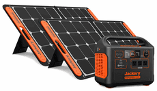Jackery 1500 Solar Generator Kit - 2X SolarSaga 100 Watt Panels