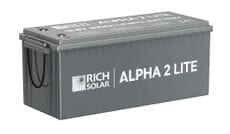 Rich Solar ALPHA 2 Lite - 12V 200Ah Deep Cycle Lithium Battery - 2560 Watt Hours