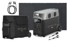 EcoFlow Delta Pro Portable Solar Generator Kit - With 1600 Watts of Solar - Free Waterproof Bag and Extension Cable Included