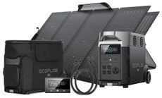 EcoFlow Delta Pro Portable 440W Solar Generator Bundle - With Free Bag, Remote and MC4 Extension Cable
