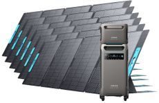 Anker SOLIX F3800 Portable Power Station with Expansion Battery and 6x 400W Foldable Solar Panels - 7680 Watt Hours