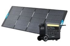 Anker SOLIX F2600 Portable Solar Generator with 400W Anker Solar Panel - 2560Wh - 2400W