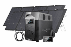 EcoFlow Delta Pro Portable 440W Solar Generator Bundle - With Free Remote and MC4 Extension Cable