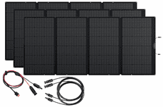EcoFlow 1200W Solar Panel Add On Kit - 400W - 3 Pack with XT60 and MC4 Extension Cables