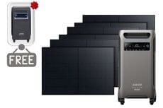 Anker SOLIX F3800 Plus Solar Generator Kit - 3840 Watt Hours - With 6x 410W Rigid Solar Panels - Includes FREE Protective Cover