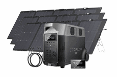EcoFlow Delta Pro Portable 660W Solar Generator Bundle - With Free Remote and MC4 Extension Cable