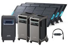 2x Anker SOLIX F3800 12 kW Double Power Hub Solar Generator Kit - With 1200W Solar Panel - Includes FREE F3800 Water and Dust Protective Cover