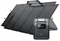EcoFlow Delta Mini Solar Generator Kit - 2x 220W Bifacial Solar Panels