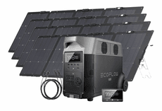 EcoFlow Delta Pro Portable 880W Solar Generator Bundle - With Free Remote and MC4 Extension Cable