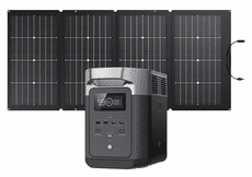 EcoFlow Delta 2 Portable Solar Generator Kit - With 220 Watts of Solar