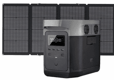 EcoFlow Delta 1000 Solar Generator Kit - 220 Watt Bifacial Solar Panel
