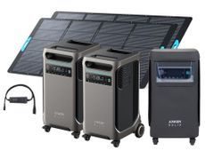 2x Anker SOLIX F3800 12 kW Double Power Hub Solar Generator Kit - With 800W Solar Panel - Includes FREE F3800 Water and Dust Protective Cover