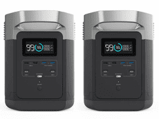 2X EcoFlow Delta Power Stations - Battery Backup Portable Generators