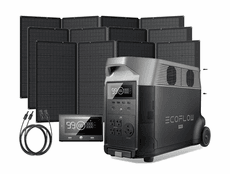 EcoFlow Delta Pro Portable Solar Generator Kit - With 1200 Watts of Solar - Includes Free Remote and Extension Cable